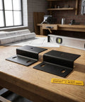 Z Shaped Cabinet Brackets 2 Pieces Heavy Duty Moisture Proof Iron Shelf Supports on a wooden table with tools