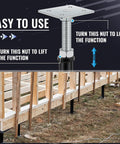 Two Pack Adjustable Floor Jack Posts 9.5 To 13.5 Inch Height Durable Carbon Steel Screw Posts in use for floor leveling