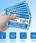 Six-Pack Includes Six Security Alarm Sign Stickers Weatherproof Self-Adhesive 24 Seven Warning for Doors and Windows 3.9x2.8 inches