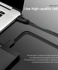 1TB Ultra Slim Portable External Hard Drive USB 3.0 connected to laptop for PC Mac Laptop PS4 Xbox One Xbox 360.