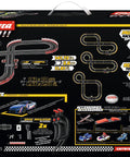Electric Powered Slot Car Racing Set With 2 Hand Controllers And 2 Cars In 1 To 43 Scale For Kids Featuring NASCAR Watkins Glen Duel On A Realistic Track