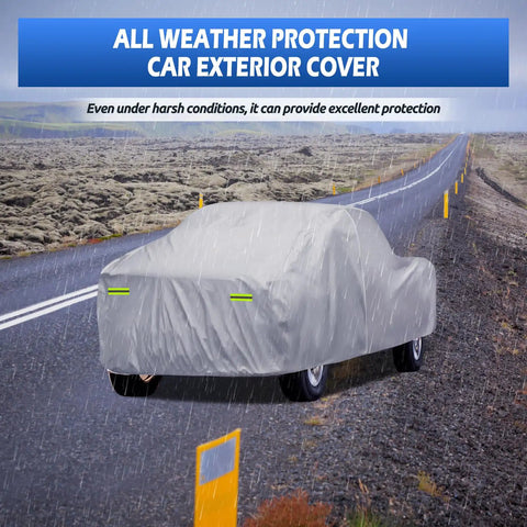 All Weather Truck Bed Cover Waterproof Six Layer Construction Fits Most Full Size Pickups Up To 250 Inches Long in rain