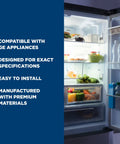 Open refrigerator showcasing spacious interior with Refrigerator Light Board Replacement OEM Part For Bright Interior No Fuss Upgrade.