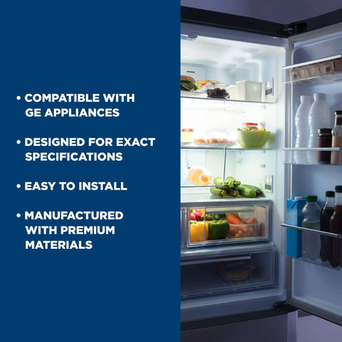 Open refrigerator showcasing spacious interior with Refrigerator Light Board Replacement OEM Part For Bright Interior No Fuss Upgrade.