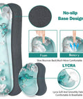 Dope Large 4 In 1 Mouse Pad Desk Pad Set With Keyboard And Mouse Wrist Rests XXL 35 By 15 Inch Non Slip Base Teal Butterfly