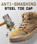 Steel Toe Work Boots For Men And Women Lightweight Slip Resistant High Top Safety Shoes With Puncture Proof Construction