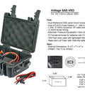 No Nonsense Waterproof Battery Box With Dual SAE Connectors For 12 Volt Gel Or Lithium Packs, open view showing connectors and interior.