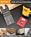 55 Piece Titanium Oscillating Tool Blades Set For Metal Wood Plastic Pro Grade Universal Blades With Japanese Teeth