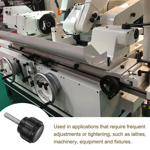 Lathe machine with 20 Pack M3 X 12mm Knurled Thumb Screws Clamping Knobs With 14mm Round Plastic Heads for adjustments