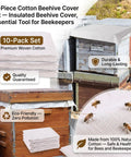 Beekeeping Beehive Cover Set Must Have 10 Pack Cotton Insulation Covers For Beehives Protective Winter Cloths shown on hives