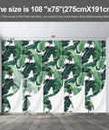 Banana Leaf Tropical Botanical Wallpaper Green Plant Floral Wall Mural For Living Room And Bedroom 108 By 75 Inch Non Peel And Stick Waterproof And Stain Resistant Fabric Mural