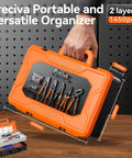 Kickstart Your Wiring Projects With This Killer Ferrule Crimping Tool Kit Made For AWG 28 To 5 Cables Including Heavy Duty Wire Stripper And 1450 Brass Connectors Plus Storage Box orange organizer 256x156mm