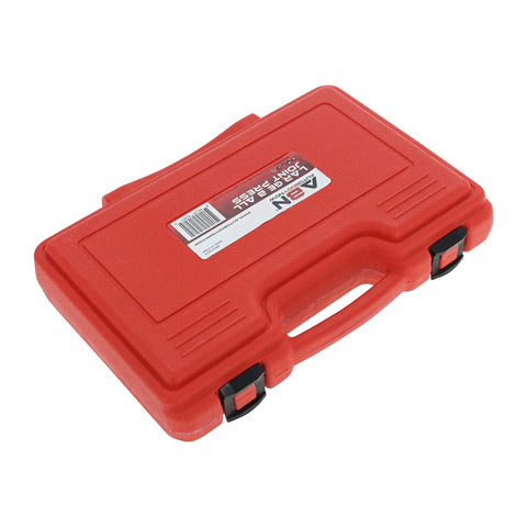 Red carry case for Heavy Duty Ball Joint Press Kit and Wheel Bearing Tool Set for Auto Suspension, Universal Ball Joint Separator.