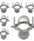 Two Piece Dryer Cord Strain Relief Clamp Kit featuring six steel clamps for secure electrical connection