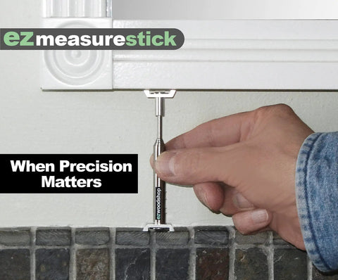 Extendable Measuring Stick Tool For Woodworking And Remodeling with hand adjusting for precise window trim measurement