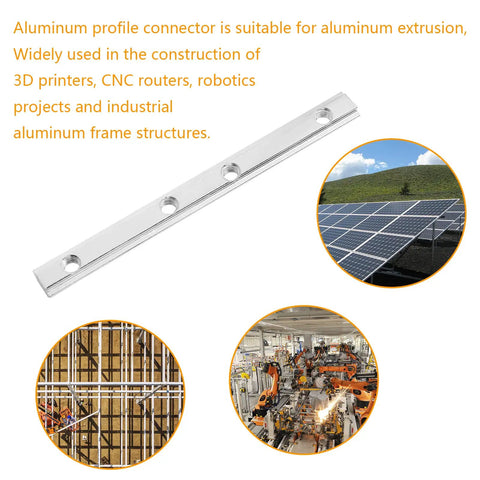 4Pcs 2020 Straight Line Connector For T Slot Aluminum Extrusion With M5 Screws 3.9 Inch Joint Brackets shown with applications