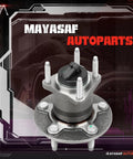 Rear Wheel Hub Bearing Assembly For Chevy Malibu 2004 To 2012 Cobalt 2008 To 2010 HHR 2008 To 2010 Classic 2004 To 2005 Pontiac G6 2005 To 2010 Saturn Aura 2007 To 2009 Five Lug One Piece Replacement Direct Fit.