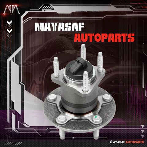 Rear Wheel Hub Bearing Assembly For Chevy Malibu 2004 To 2012 Cobalt 2008 To 2010 HHR 2008 To 2010 Classic 2004 To 2005 Pontiac G6 2005 To 2010 Saturn Aura 2007 To 2009 Five Lug One Piece Replacement Direct Fit.