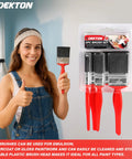 Five Piece Paint Brush Set With Durable Synthetic Bristles For All Paint Types, Includes 12mm 25mm 37mm 50mm And 60mm Brushes