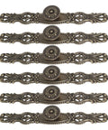 Set Of 6 Vintage Zinc Alloy Cabinet Pull Handles For Kitchen Cabinets Dressers And Wardrobes Antique Drawer Knobs Durable Furniture Hardware
