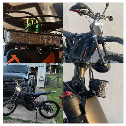 LED Headlight Bar For Sur Ron Light Bee S And Segway X160 X260 Dirt Bikes 7 8 Inch Handlebar Fit Plug And Play Brighter Beam And Wider View For Night Riding