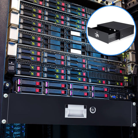 Pro Grade Heavy Duty 19 Inch Server Rack Drawers In A Complete Three Piece 2U 3U 4U Metal Set Featuring Keyed Locks And Ergonomic Grips For Hella Smooth Organization