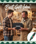 Two men happily exchanging Heavy Duty 8000 To 35000 Rpm Rotary Tool Kit A Hardcore Top Pick Powerhouse With 179 Pcs Gear.