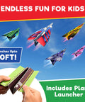 Ultimate Paper Airplane Craft Kit For Kids Ages 4 And Up With 120 Planes Across 10 Designs To Build Fly And Experiment While Learning Flight Science Through Hands On STEM Fun, paper planes with launcher