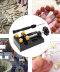 Kickass Micro Drill Kit With Sleek Pin Vise And Compact Bench Vise For Tough Wood Carving And Sweet Jewelry Crafting Using Heavy Duty Aluminum Tools with bench clamp and drilling tools.
