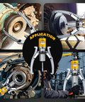 Beefy 20 Ton Hydraulic Gear Puller Kit With 3 Jaw Puller, Vertical And Horizontal Pulling, Wheel Bearing Separator, Heavy Duty Auto Repair Tool Set In Durable Case shown in various applications in repair settings.