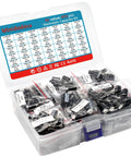 Dope 810-Piece Electrolytic Capacitor Kit With 42 Values 10V To 100V Ranges From 0.1uF To 2200uF DIY Inline Aluminum Capacitors Set