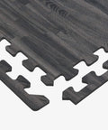 Wood Grain Interlocking Foam Floor Tiles Three Eighths Inch Thick Anti Fatigue Mats EVA Flooring Carbon Color 100 Sq Ft Coverage