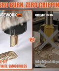 Killer Straight Router Bit Featuring 1/4 Inch Shank And 3/4 Inch Cutting Diameter for zero burn and chipping in woodworking.