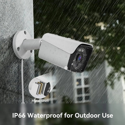 IP66 waterproof camera from Wired 4 Channel 5MP Lite AHD DVR Security System With 500GB Hard Drive 4 Indoor Outdoor 3MP CCTV Cameras