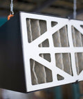 Remote Controlled Air Filtration System With Three Speed Settings And RF Remote Delivers Up To 400 CFM Includes 1 Micron Filter