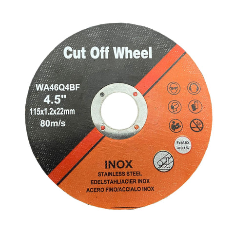 Cut Off Wheel 4.5 inch stainless steel cutting disc for angle grinders, 0.047 inch thick, 7/8 inch arbor, Amazon brand