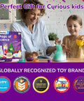 Magic Science Kit For Kids Ages 4 To 8 With 50 Plus Experiments, mother and daughter enjoying hands-on STEM activities.