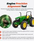 Beefy Engine Timing Tool With JDE81-4 Locking Pin For Fuel Pump Timing, Alloy Steel Build For Long Lasting Precision, Easy Pin Insertion And Secure Lock, Pro Grade Diesel Engine TDC Tool For Quick, Reliable Service. Tool set with Deere tractor and locking pin