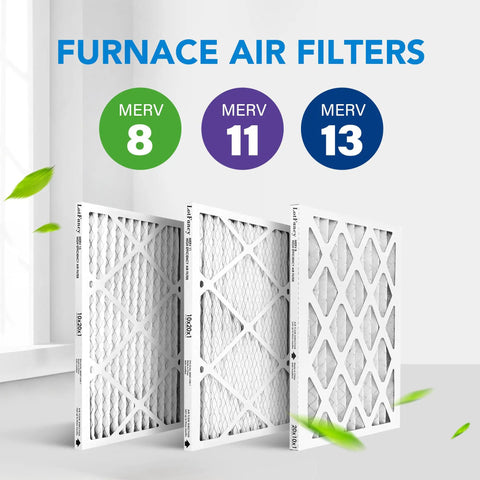 10x20x1 Air Filter MERV 8 Pleated 6 Pack For Furnace And AC Returns Easy Install Captures Dust Pet Hair Pollen Actual Size 9.75x19.75x0.75 Replace Every 90 Days For Clean Air