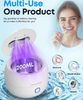 Heavy Duty 45Khz Ultrasonic Cleaning Pod For Jewelry Eyeglasses And Watches Kickin Real Grit To The Curb With Sonic Bubbling Tech For Straight Up Spotless Dentures And Retainers In Clean White 200ml compact ultrasonic cleaner with UV light for effective cleaning.
