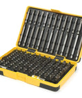 148 Piece Master Security Bit Set With Magnetic Bit Holder Quick Release Bit Holder and durable case open showing assorted bits