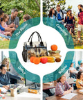 Desert Cowboy Insulated Lunch Tote For Women With Adjustable Shoulder Strap for picnic, camping, office, and school use.