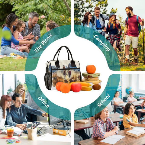 Desert Cowboy Insulated Lunch Tote For Women With Adjustable Shoulder Strap for picnic, camping, office, and school use.