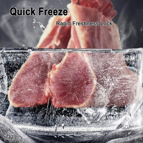 Huge 21 Cube Upright Freezer No Sweat Frost Free Top Tier Stainless Housing with quick freeze feature and meat.