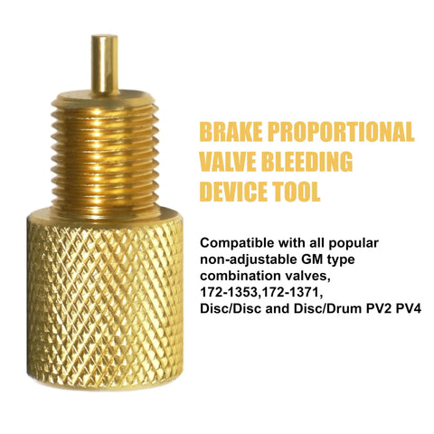 Heavy Duty Brake Proportioning Valve Bleeder Tool For Automatic Brake Adjusters And Drum System Lockdown, Hydraulic Service Kit For Car Truck Van Rigs, detailed gold device for bleeding valves.