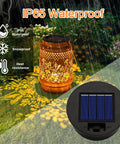 6 Pack Solar Light Replacement Tops for Hanging Lanterns, 7 Lumen Lantern Lids in garden with waterproof feature