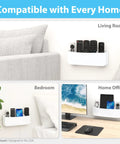 No Drill Remote Holder For 5 Or 6 Remotes, Easy Adhesive Wall Mount in living room, bedroom, and home office settings