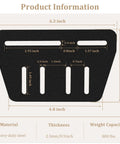 Heavy Duty Bed Frame Connector Plates Secure Headboard Tough No Sweat Assembly Screw Mount Brackets 6.3 x 3.9 inch steel hardware.