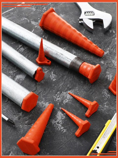 42 Piece Hydraulic Oil Service Plugs Set In Large Medium Small Sizes Made Of Durable Rubber for oil pipes and hoses on workshop table