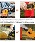 Universal Chainsaw Sharpener for 12 to 22 Inch Chain Saws Portable Sharpener Kit in use for maintenance and sharpening